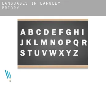 Languages in  Langley Priory